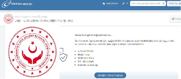 Engelli Evde Bakım Ödeme Bilgileri Sorgulama